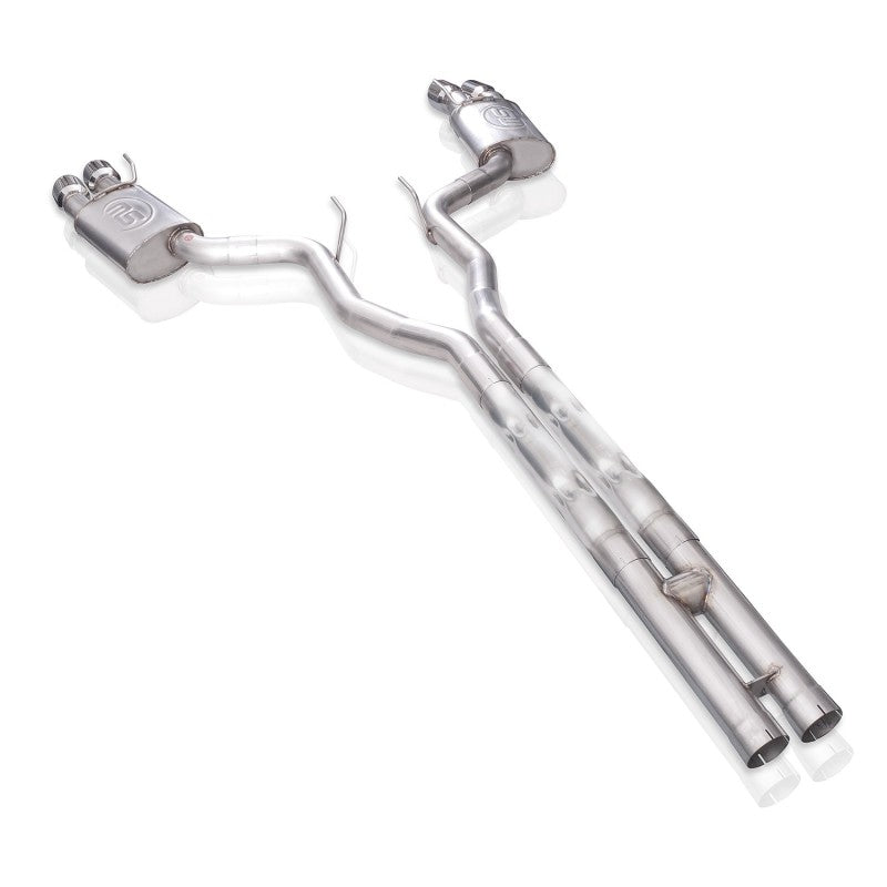 Stainless Works 18+ Ford Mustang GT 3in Legend 304SS Catback w/ H-Pipe Quad Polished Tips (No Valve)-thumbmail-1
