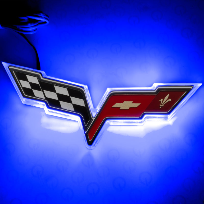 Oracle Chevrolet Corvette C6 Illuminated Emblem - Dual Intensity - Blue-thumbmail-4