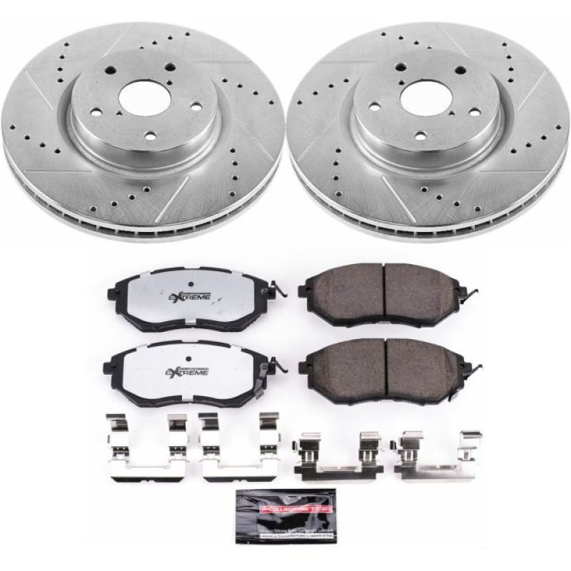 Power Stop 06-07 Subaru B9 Tribeca Front Z26 Street Warrior Brake Kit-thumbmail-1