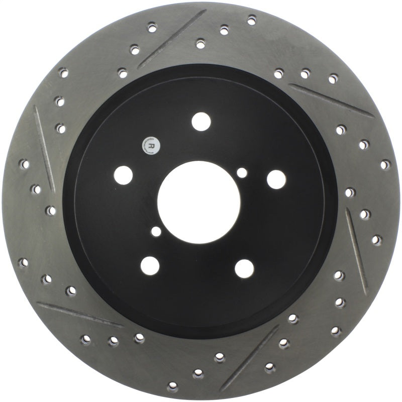 StopTech 16-17 Subaru WRX (w/Eyesight Technology) Sport Slotted & Drilled Rear Right Rotor-thumbmail-3