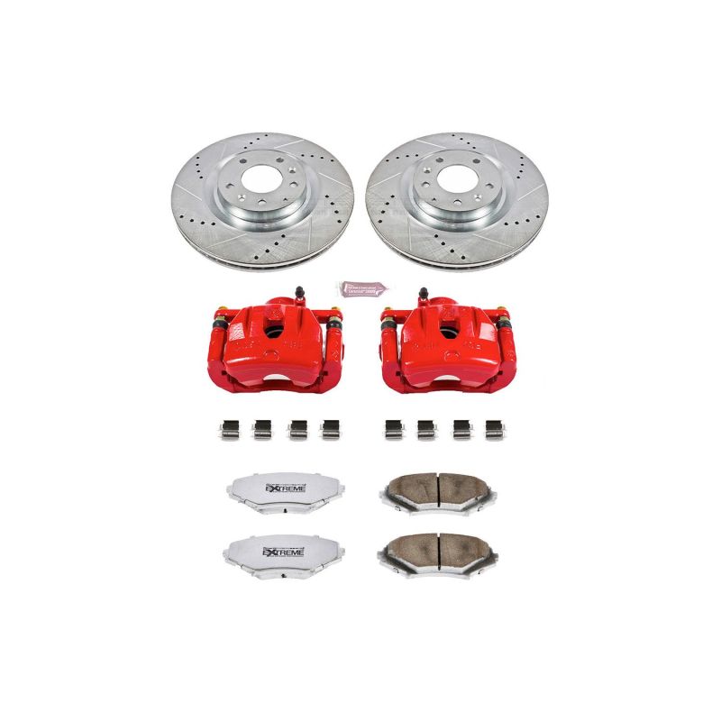 Power Stop 04-11 Mazda RX-8 Front Z26 Street Warrior Brake Kit w/Calipers-thumbmail-1