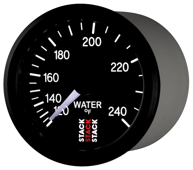 Autometer Stack 52mm 120-240 Deg F 1/2in Npt (M) Mechanical Water Temp Gauge - Black-thumbmail-3