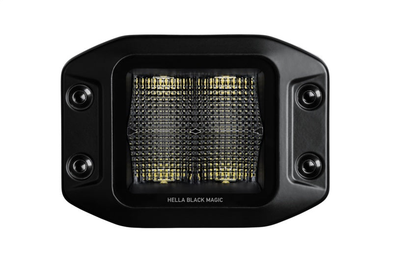 Hella Universal Black Magic 3.2in L.E.D. Cube Kit - Flood Beam (Flush Mount)-thumbmail-5