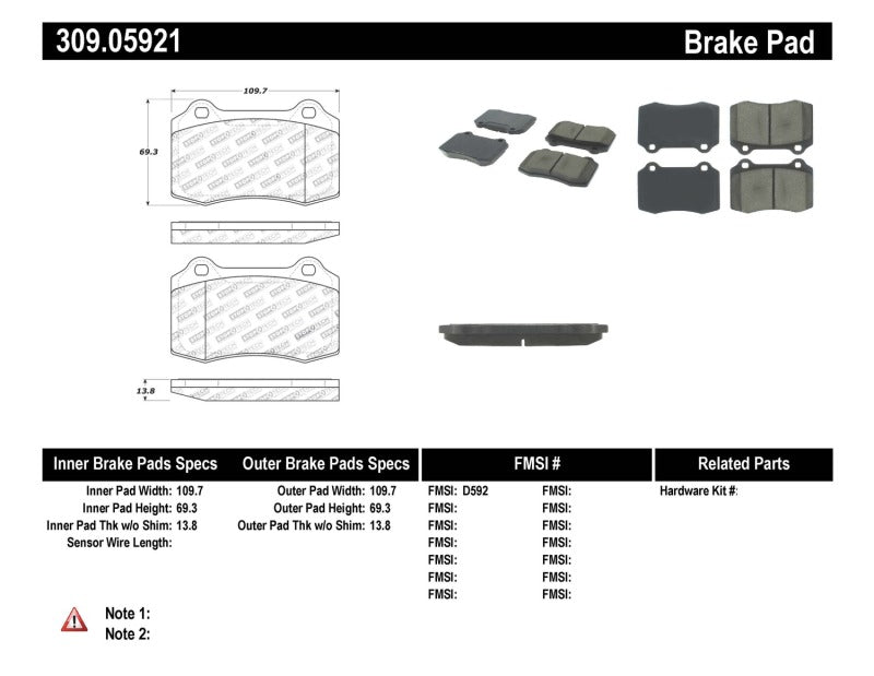 StopTech Performance 00-06 Jaguar S Typre R / XJ R / XJR-S / XJ Sport Rear Brake Pads-thumbmail-6