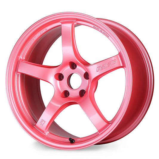 Gram Lights 57CR 17x9.0 +12 5-114.3 Sakura Pink Wheel