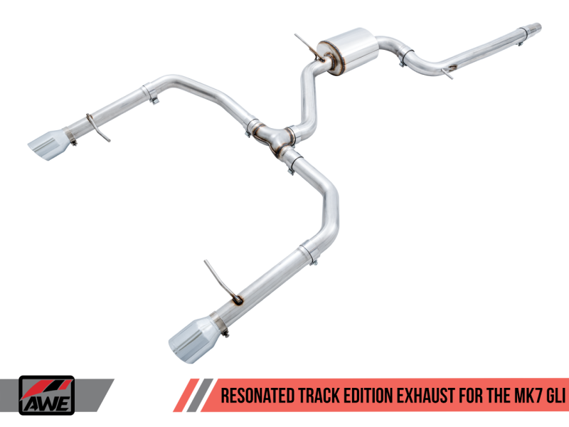 AWE Tuning 18-21 Volkswagen Jetta GLI Mk7 Track Exhaust - Chrome Silver Tips (Fits High-Flow DP)-thumbmail-2