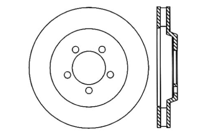 StopTech Power Slot 05-10 Mustang GT V8-4.6L Front Left Drilled Rotor-thumbmail-2