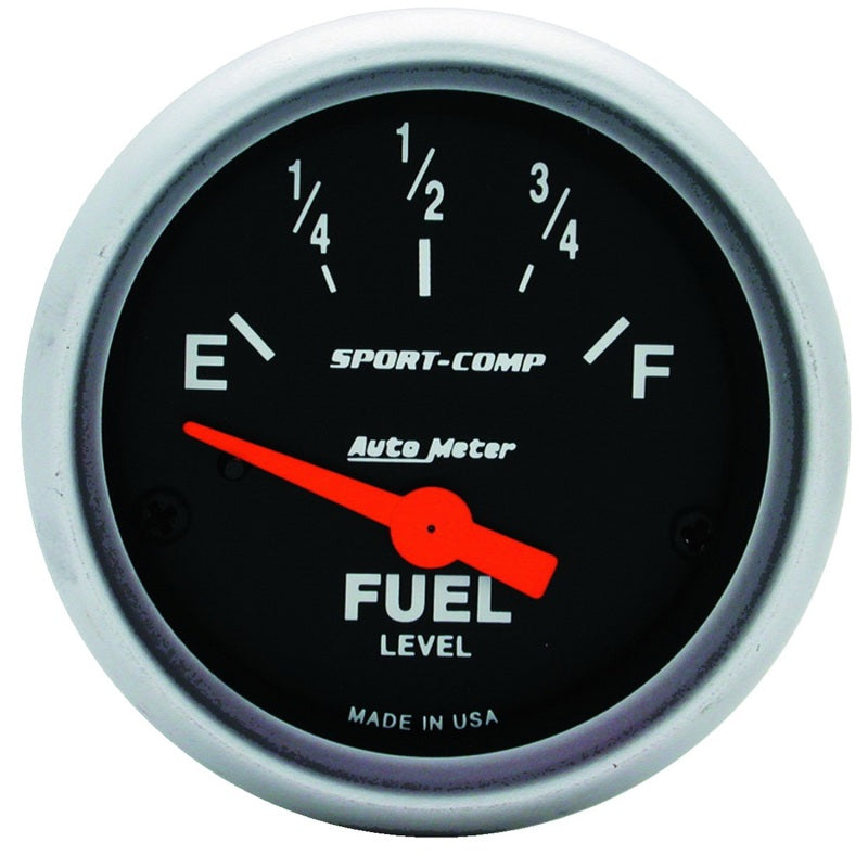 Autometer 2-1/16in 0 OHM E to 30 OHM F Electric Sport-Comp Fuel Level Gauge-thumbmail-1