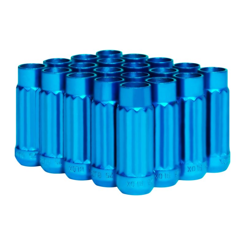 BLOX Racing Tuner 12P17 Steel Lug Nuts - Blue 12x1.25 Set of 20 12-Sided 17mm-thumbmail-1