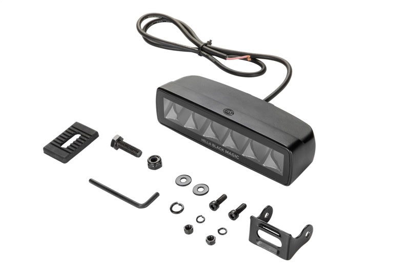 Hella Universal Black Magic 6 L.E.D. Mini Light Bar - Spot Beam-thumbmail-2