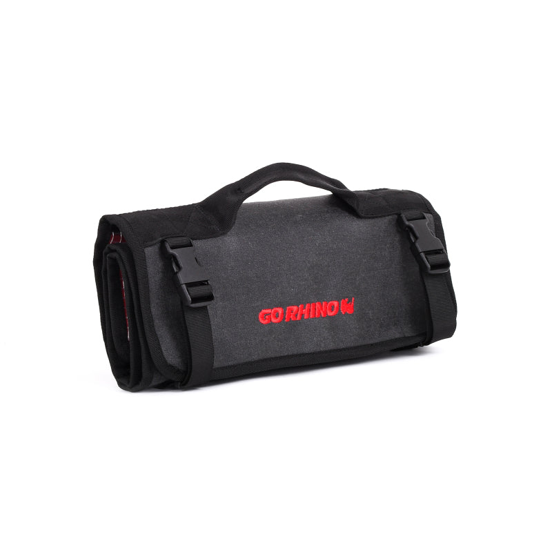 Go Rhino XVenture Gear First Aid Roll - Large (5x5in. Closed) 12oz Waxed Canvas - Black-thumbmail-6