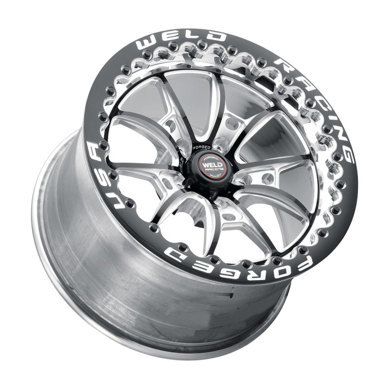 Weld S80 17x10 / 5x115 BP / 6.7in BS Black Wheel (High Pad) - Black Single Beadlock MT-thumbmail-1