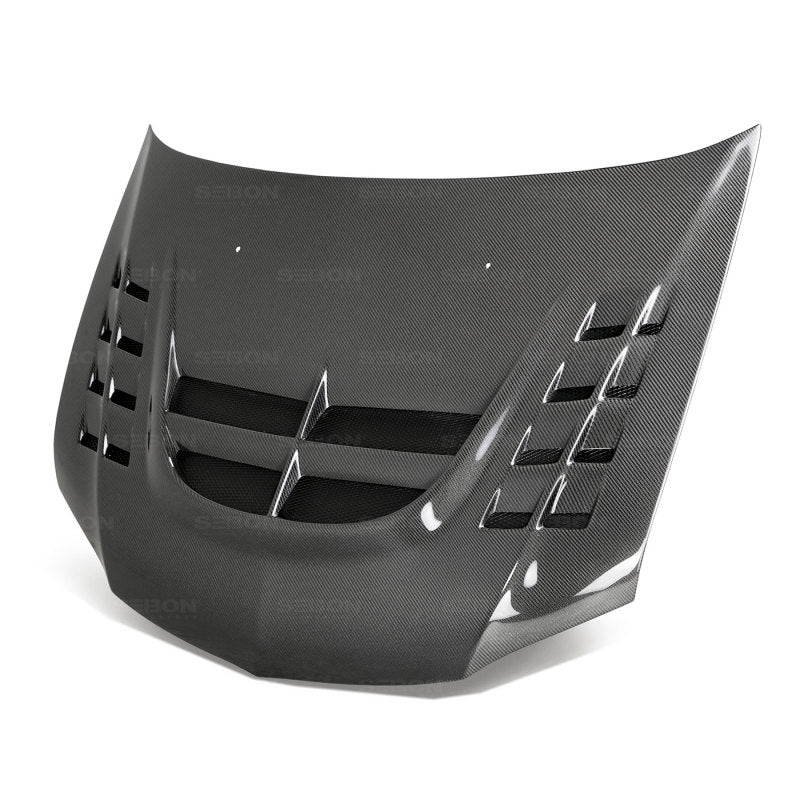 Seibon 03-07 Mitsubishi Evo 8 & 9 CW II Carbon Fiber Hood-thumbmail-1