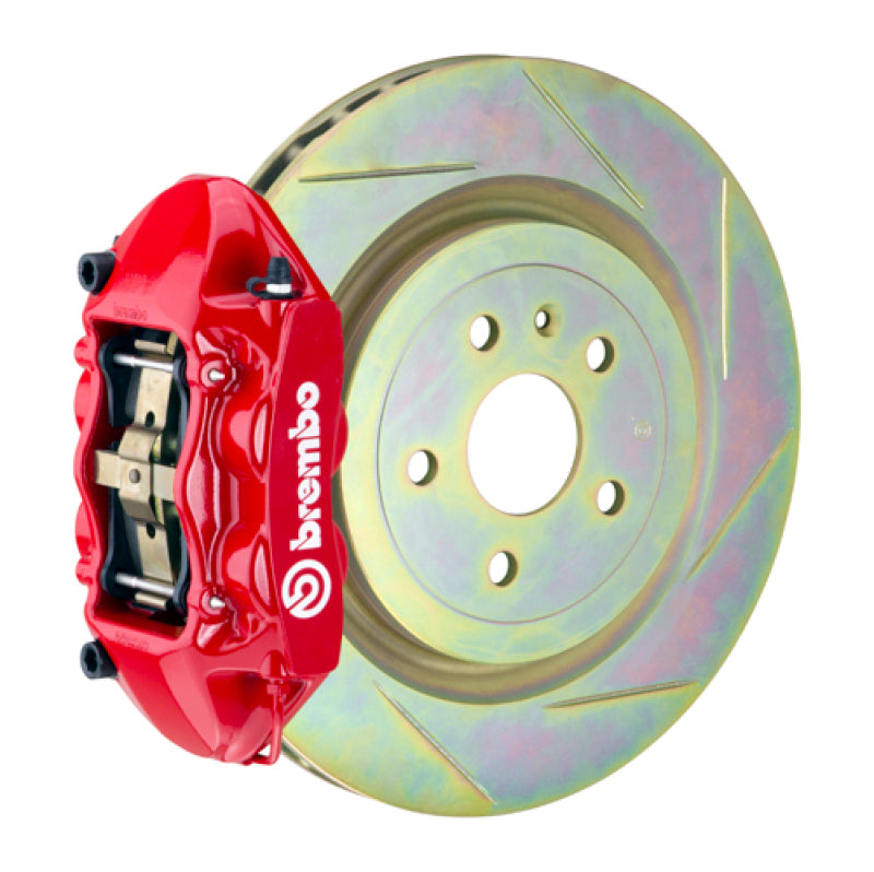 Brembo 11-18 Focus/13-18 Focus ST Front GT BBK 4 Piston Cast 336 x28 1pc Rotor Slotted Type1-Red-thumbmail-1
