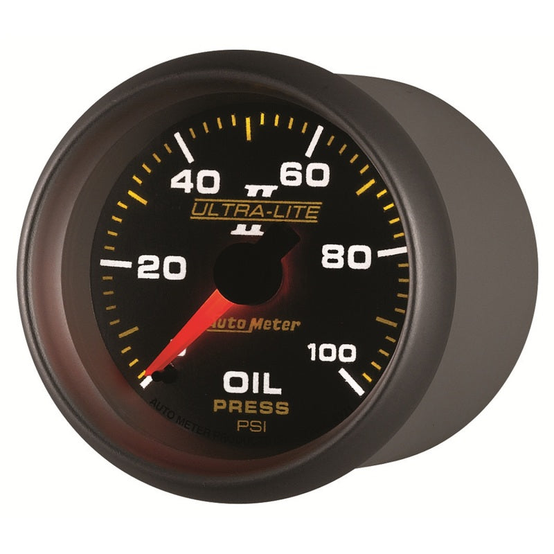 Autometer Ultra-Lite II 52mm 0-100 PSI Mechanical Oil Pressure Gauge-thumbmail-2