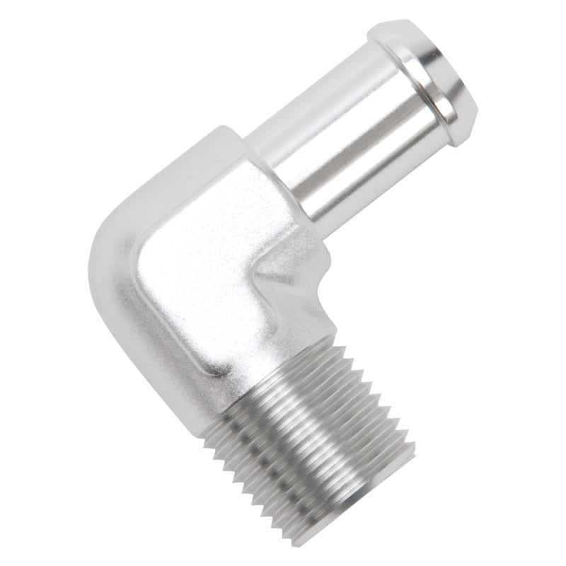 Edelbrock Hose End 90-Deg 1/2In NPT to 5/8In Barb Clear Anodize-thumbmail-3