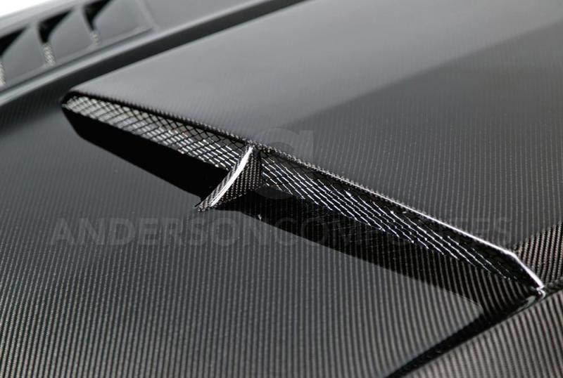 Anderson Composites 15-17 Ford Mustang (Excl. GT350/GT350R) Ram Air Double Sided Hood-thumbmail-4