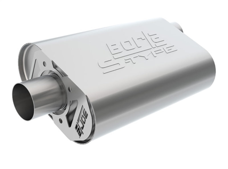 Borla Big Block Chevrolet 396/402/427 2.5in Offset Inlet / 2.5in Center Outlet Crate Muffler-thumbmail-1