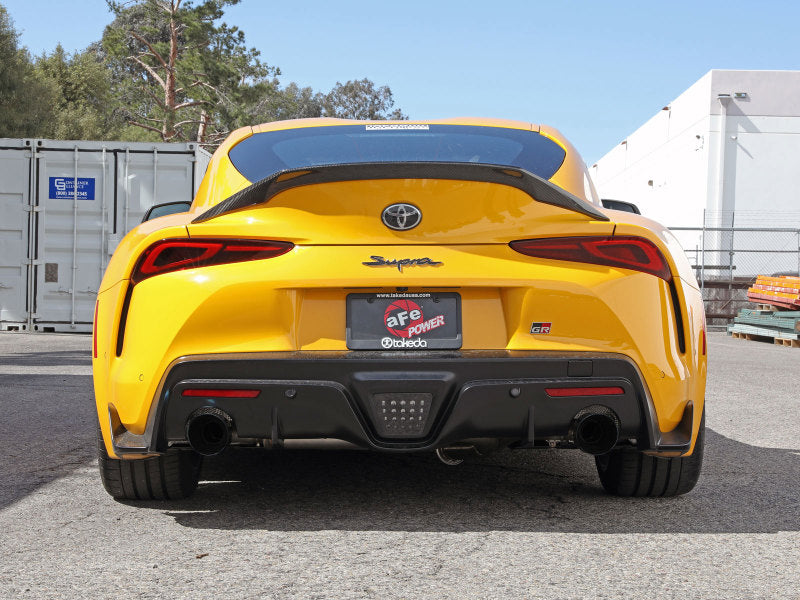 aFe POWER Takeda 2021 Toyota Supra 2.0L (t) 2.5in-3in 304 SS CB Exhaust w/ Black Tips-thumbmail-2