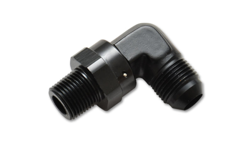 Vibrant -4AN to 1/4in NPT Male Swivel 90 Degree Adapter Fitting-thumbmail-1