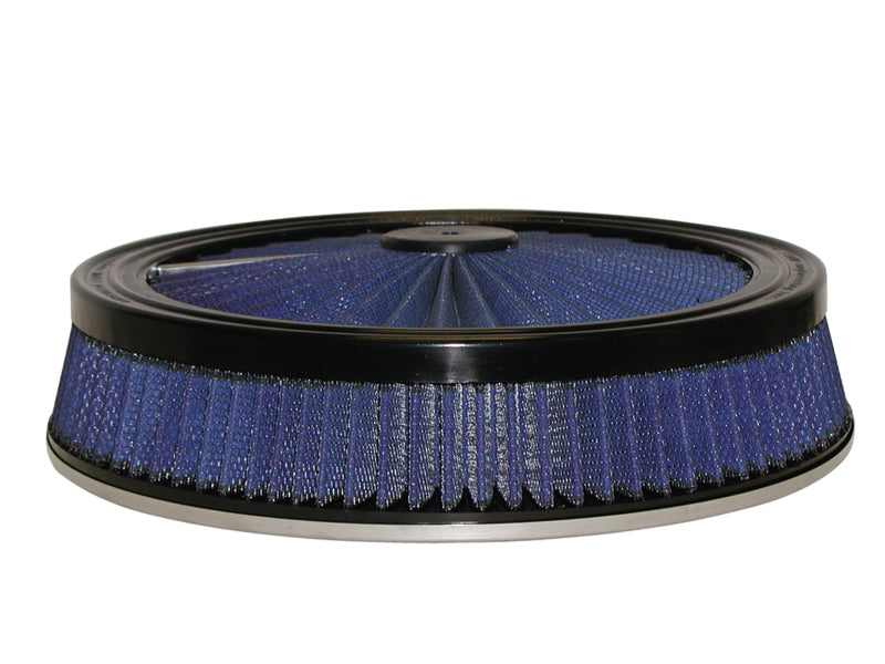 aFe MagnumFLOW Air Filters Round Racing P5R A/F TOP Racer 14D x 3H (Blk/Blue)-thumbmail-1