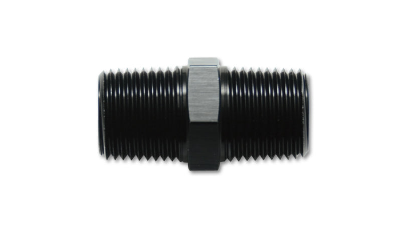 Vibrant 1/4in NPT x 1/4in NPT Straight Union Pipe Adapter Fitting - Aluminum-thumbmail-1