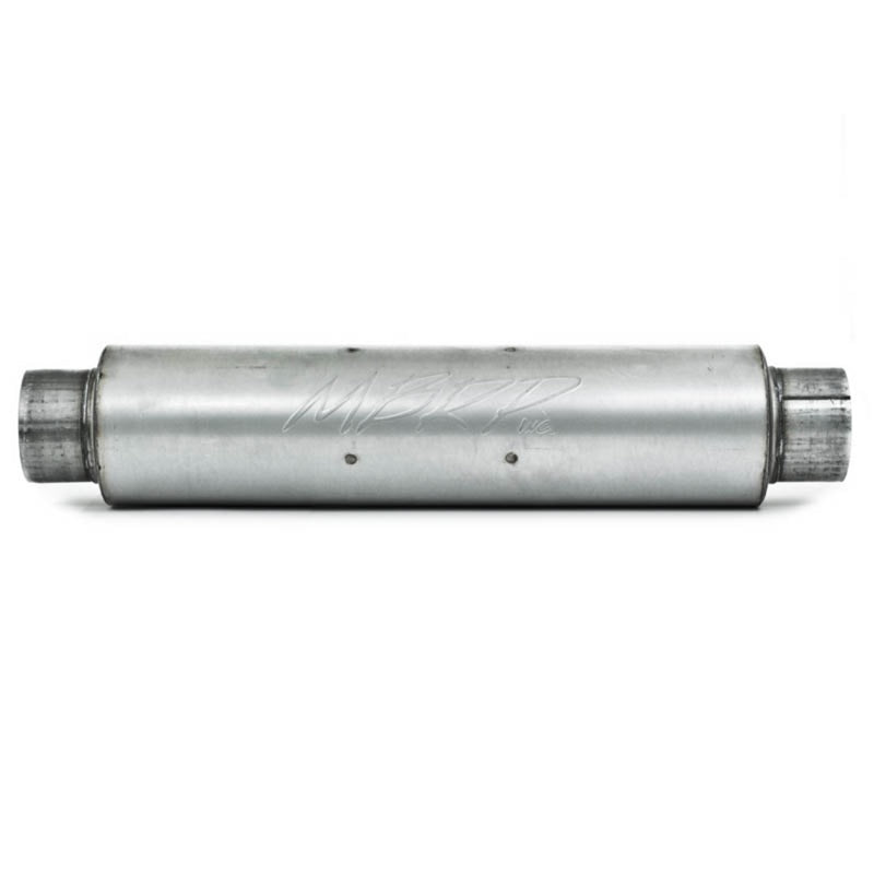 MBRP Universal Quiet Tone Muffler 4in Inlet/Outlet 24in Body 6in Dia 30in Overall Aluminum-thumbmail-4