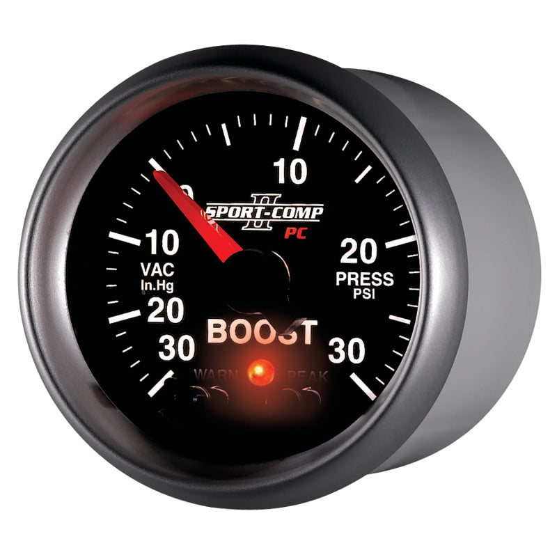 Autometer Sport-Comp II 52mm 30 IN HG / 30 PSI Electronic Boost/Vacuum Gauge-thumbmail-3