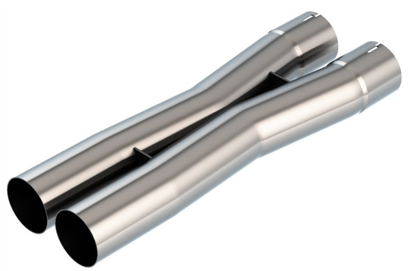 Borla 2.5in Universal X-Pipe 3.21in Inlet Centerline 3.45in Outlet Centerline 27.63in OAL-thumbmail-2