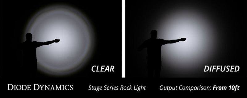 Diode Dynamics Stage Series Rock Lights - Red Clear Lens-thumbmail-3