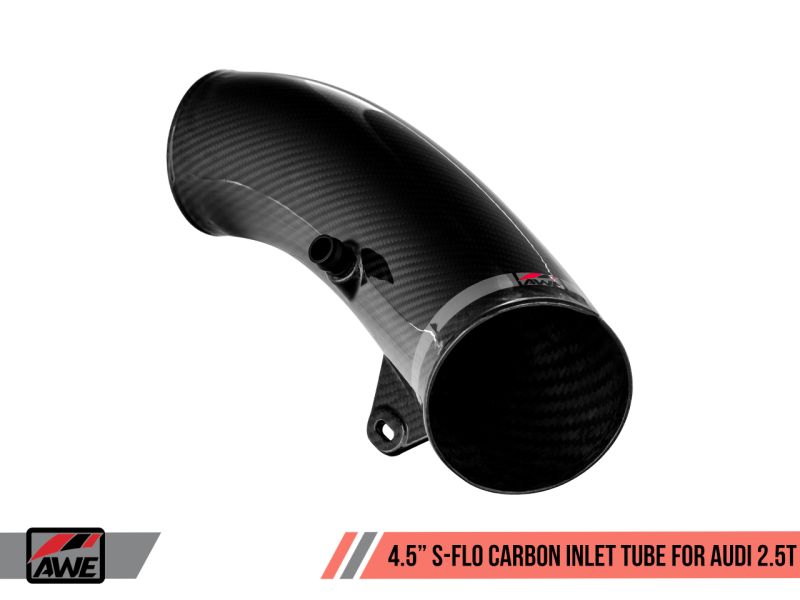 AWE Tuning Audi RS3 / TT RS 4.5in S-FLO Carbon Inlet Tube-thumbmail-2