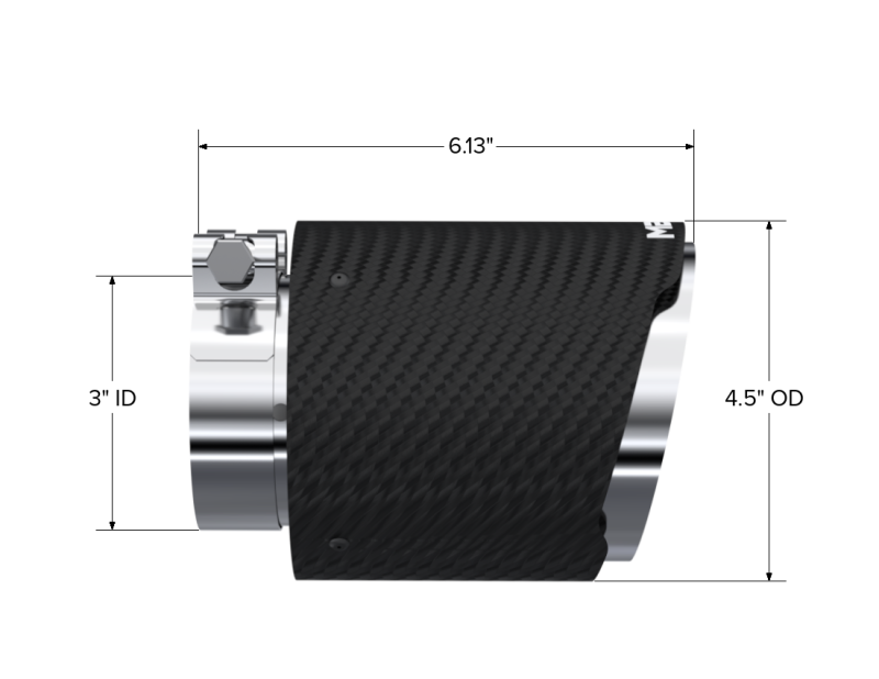 MBRP Universal Carbon Fiber Dual Wall Tip 4.5in OD/3in Inlet/6.13in L-thumbmail-3