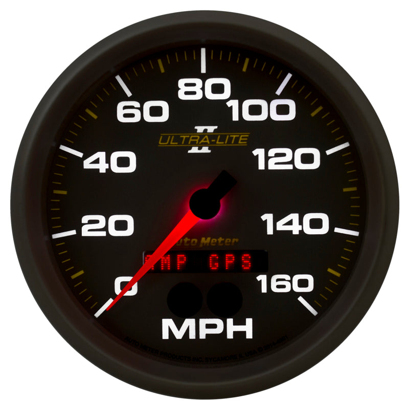 Autometer Ultra-Lite II 5in 0-140MPH In-Dash Electronic GPS Programmable Speedometer-thumbmail-2