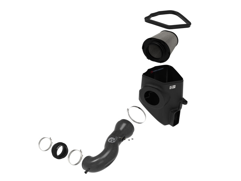 aFe 19-21 GM Trucks 5.3L/6.2L Track Series Carbon Fiber Cold Air Intake System W/ Pro Dry S Filters-thumbmail-6