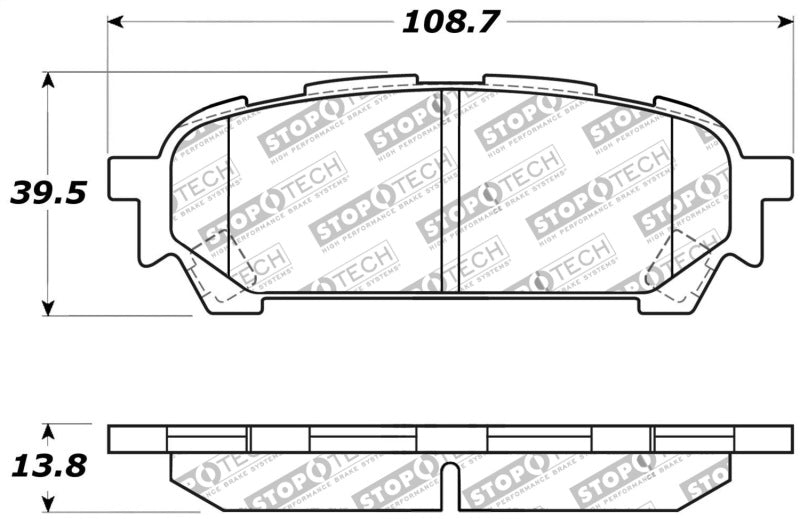 StopTech Performance 03-05 WRX Rear Brake Pads-thumbmail-3