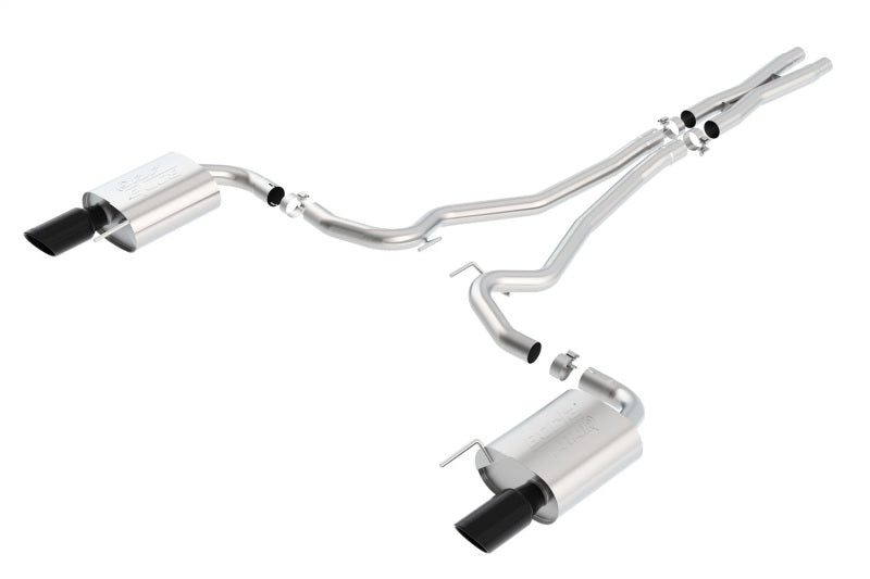 Borla Atak S Cat-Back 15-17 Ford Mustang GT 5.0L V8 MT/AT 2.5in pipe 4in tip (Black Chrome)-thumbmail-1