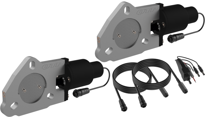 QTP 2.25in Bolt-On QTEC Dual Electric Cutout Valves - Pair-thumbmail-2