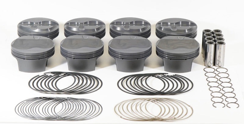 Mahle MS Piston Set SBF 331ci 4.030in Bore 3.25in Stroke 5.4in Rod .927 Pin 7cc 11.3 CR Set of 8-thumbmail-1