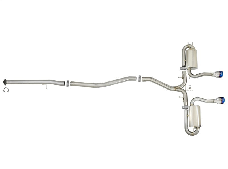 aFe Takeda 3in 304 SS Cat-Back Exhaust System w/ Blue Tips 2017+ Honda Civic Si 4Dr I4 1.5L (t)-thumbmail-5