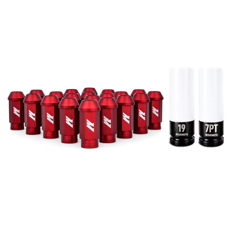 Mishimoto Aluminum Locking Lug Nuts 1/2 X 20 23pc Set Red-thumbmail-1