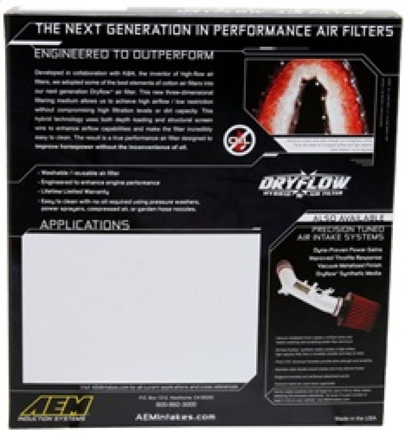 AEM 07-10 Impreza / 08-10 Forester 8.75in O/S L x 8.563in O/S W x 2.438in H DryFlow Air Filter-thumbmail-4