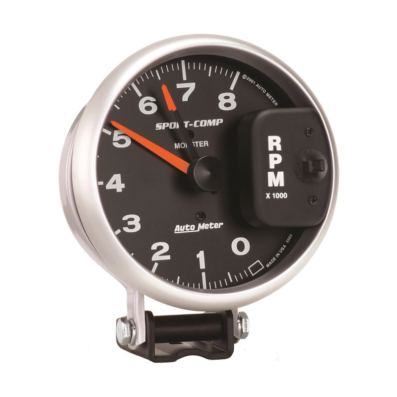 Autometer Sport-Comp 5in / 0-8K RPM / Pedestal w/Redline Tachometer-thumbmail-2