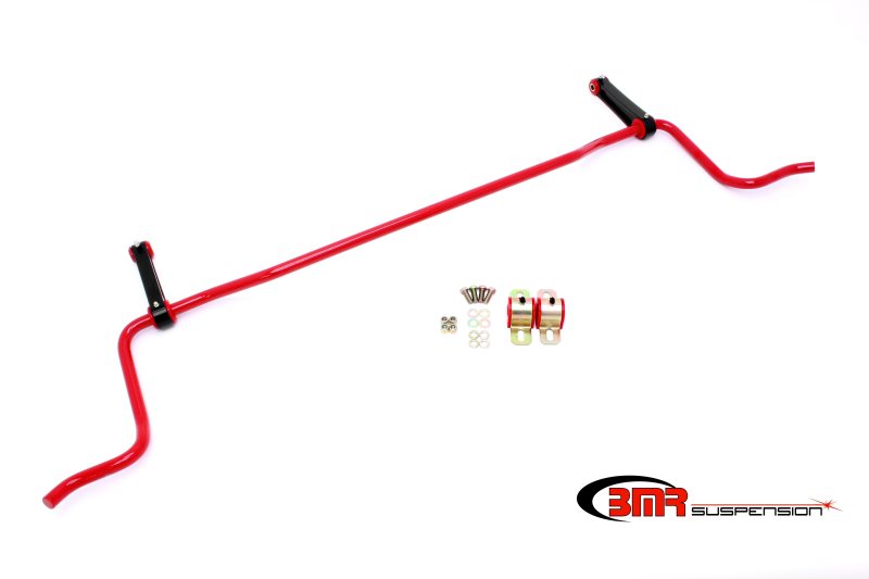 BMR 05-10 S197 Mustang Rear Solid 22mm Sway Bar Kit w/ Bushings & Billet Links - Red-thumbmail-1