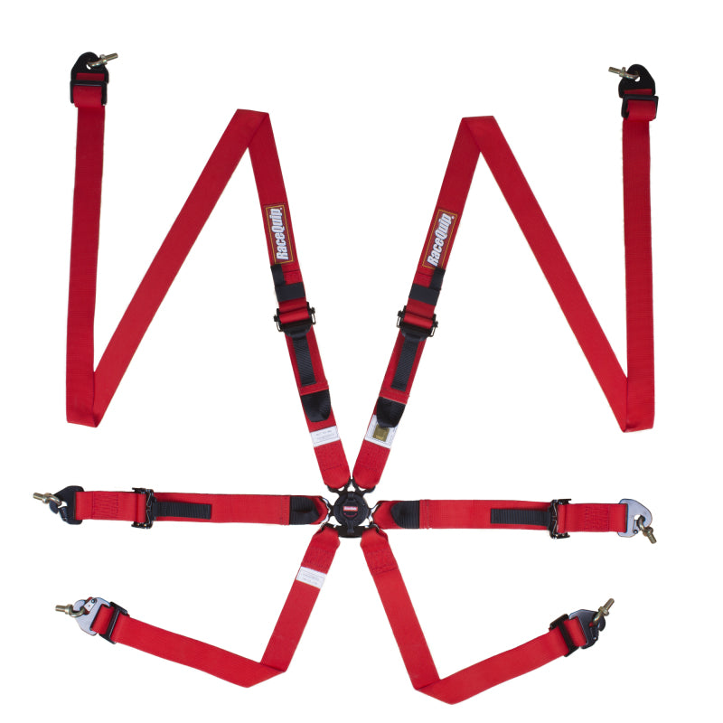 RaceQuip Red FIA CAMLOCK 6pt 2in Pull Up Lap FHR-thumbmail-1