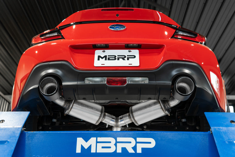 MBRP 13-16 Subaru BRZ 2.0L/ 2.4L 3in Dual Split Rear Cat Back w/CF Tips- T304-thumbmail-2