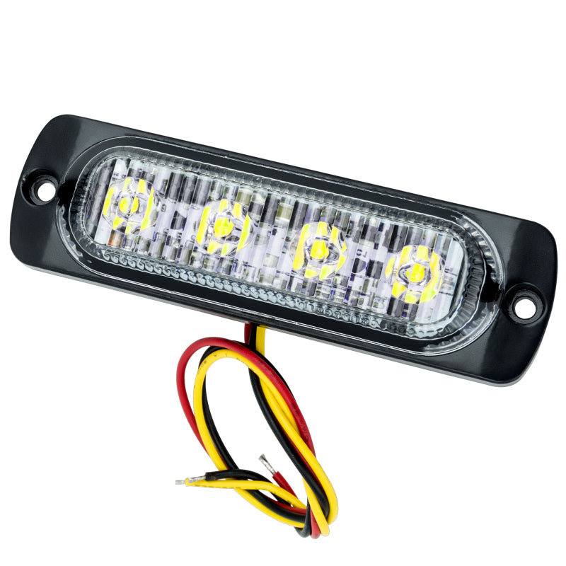 Oracle 6 LED Dual Color Slim Strobe - Amber/White-thumbmail-4