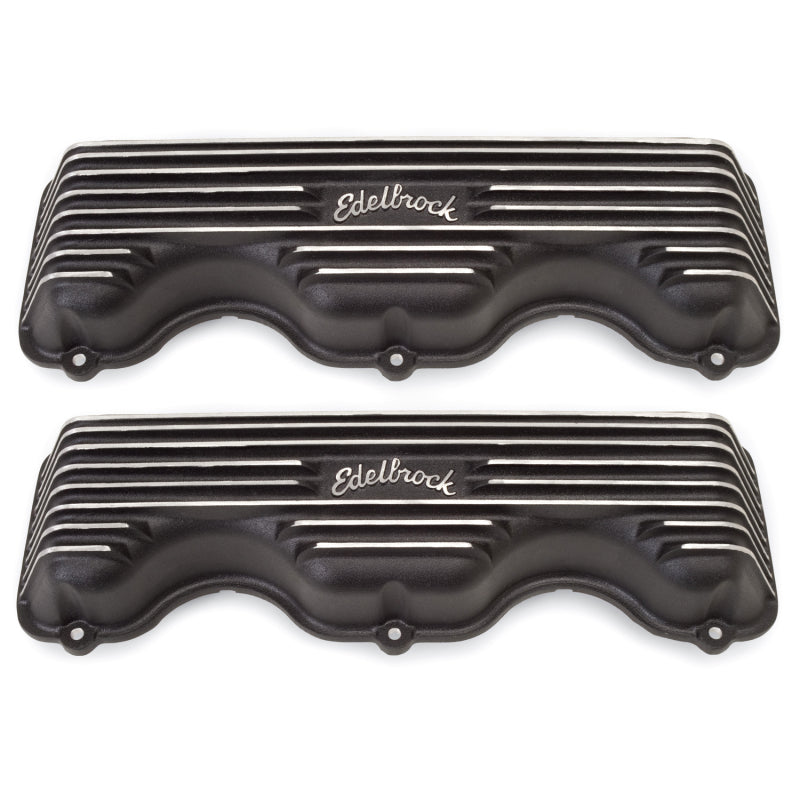 Edelbrock Valve Cover Classic Series Chevrolet W 348/409 CI V8 Black-thumbmail-1