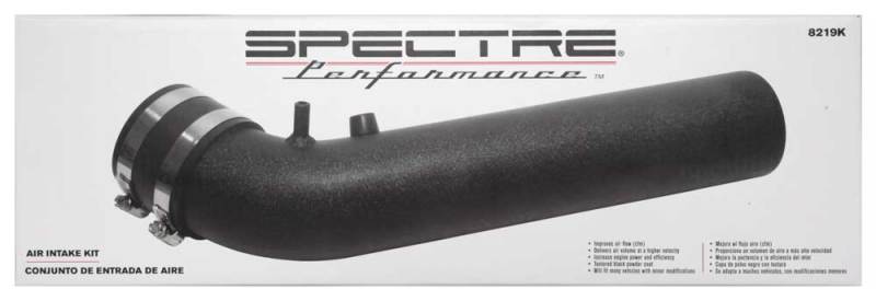 Spectre Universal Intake Tube Kit 3in. - Aluminum - Black-thumbmail-2