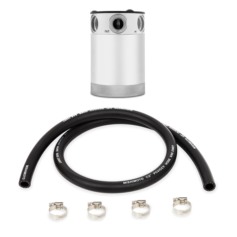 Mishimoto Compact Baffled Oil Catch Can - 3-Port - Polished-thumbmail-2