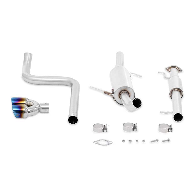 Mishimoto 14-16 Ford Fiesta ST 1.6L 2.5in Stainless Steel Resonated Cat-Back Exhaust w/ Burnt Ti-thumbmail-4